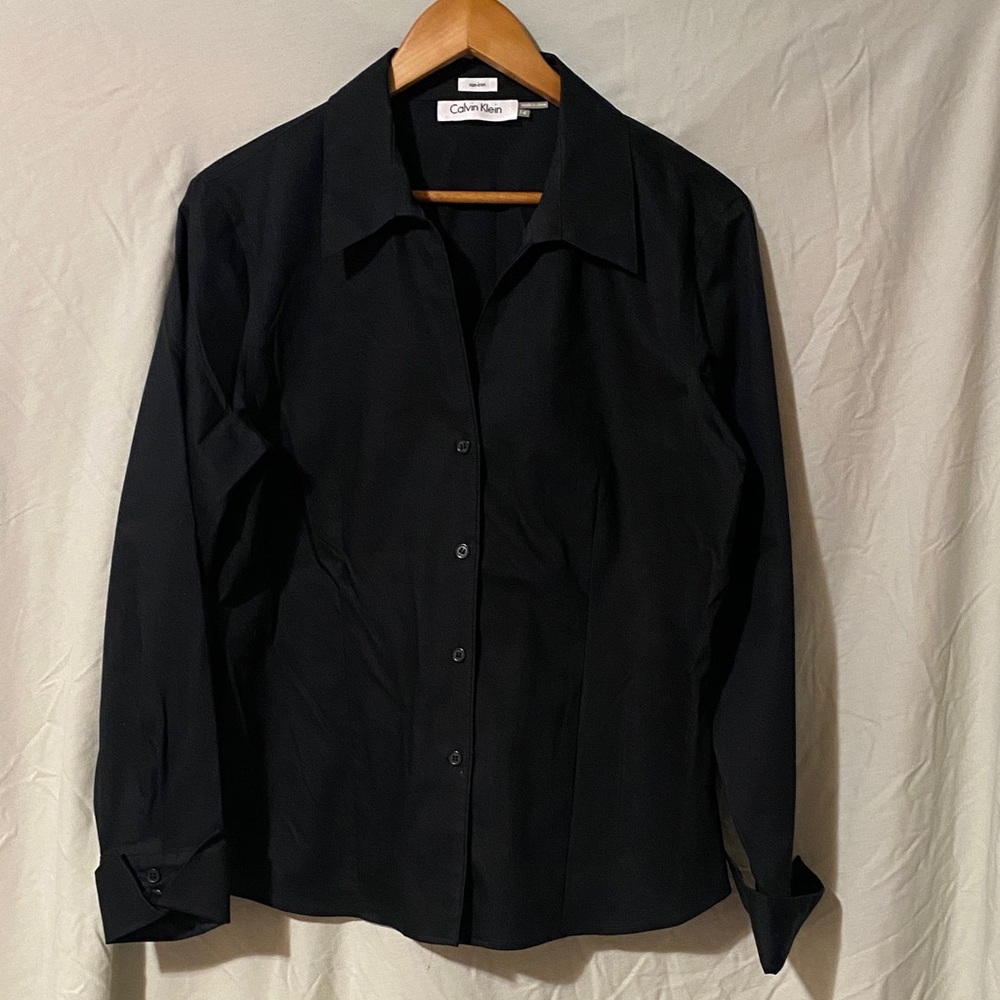 Calvin Klein Women’s Black Button-Down Blouse